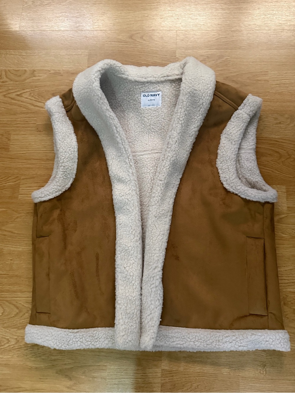 Old Navy Brown Sherpa-Lined Vest